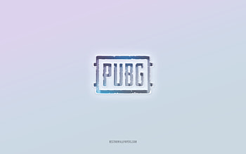 Pubg logo, cut out 3d text, white background, Pubg 3d logo, Gorenje emblem, Pubg, embossed logo, Pubg 3d emblem, PlayerUnknowns Battlegrounds HD wallpaper