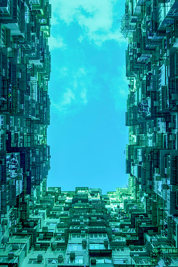 Cities, Sky, Clouds, Building, Bottom View HD phone wallpaper