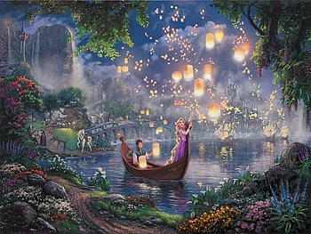 Fantasia land, night, boat, colorful, horse, lamp, peaceful, flower, animals, amazing, water, color, girl, beautiful, fairy, fantasy, pretty, love, lights, lovely, fairyland HD wallpaper