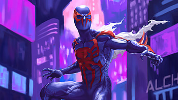 Spiderman 2099, spiderman-2099, miguel-o-hara, spiderman, superheroes, artwork, artist HD wallpaper