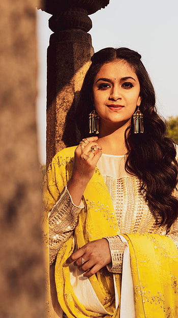 Keerthi Suresh, multilingual actress, beautiful HD phone wallpaper