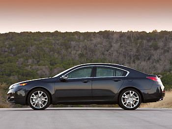 Auto, Trees, Sunset, Acura, Cars, Asphalt, Side View, Style, Akura, Tl, 2011 HD wallpaper