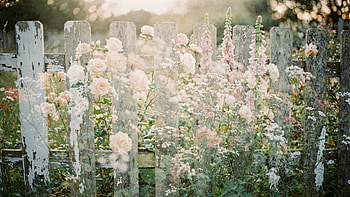 Dreamy Garden Fence —, Flower HD wallpaper
