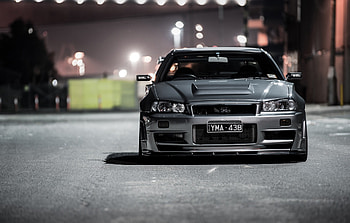 R34 Front View, GTR Skyline HD wallpaper
