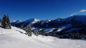 Landscape, Winter, Mountains HD wallpaper