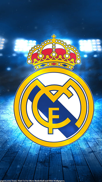 Real Madrid, Blue Background, Logo HD phone wallpaper