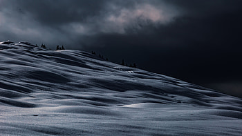 Winter Night View , winter, night HD wallpaper