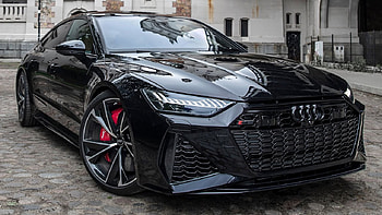 WOW! 2021 AUDI RS7 SPORTBACK - MURDERED OUT V8TT BEAST - BEST LOOKING AUDI EVER? IN DETAIL, Black Audi S7 HD wallpaper