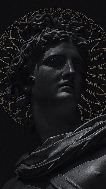 Black Aesthetic, Black Statue HD phone wallpaper