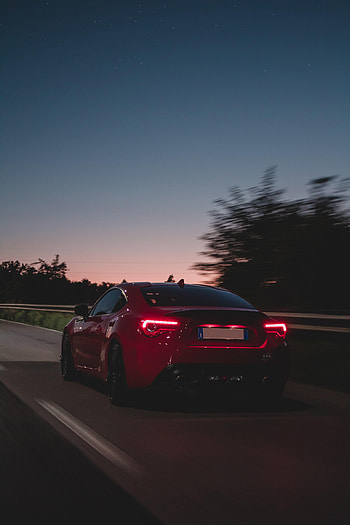Twilight, Cars, Road, Car, Machine, Dusk, Speed HD phone wallpaper