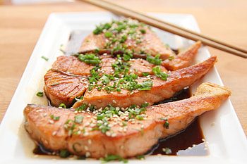 Food, Meat, Fish, Salmon, Teriyaki HD wallpaper