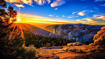 Beautiful fall sunrise, Autumn colors, Tranquil nature, Seasonal magic HD wallpaper