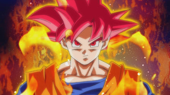 Goku Super Saiyan God High Quality Resolution : Cartoon . HD wallpaper