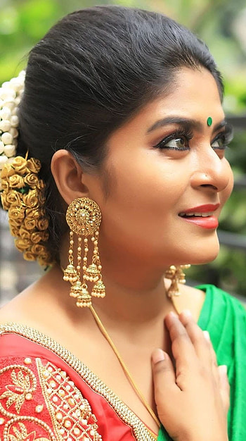 Neepa, tamil actress sa, saree beauty HD phone wallpaper