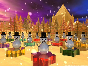 ღ.Coming Jolly Snowmen.ღ, jolly, winter, festival, colors, stars, wonderful, shining, snow, adorable, striking, sweet, white, magnificent, gifts, purple, decoration, green, lovely, blue, colorful, abundant, black, cute, frosty, xmas, snowflakes, holiday, dancing, sparkle, amazing, happiness, winter time, christmas tree, new year, hats, golden, greeting, frozen, toys, ornaments, beautiful, seasons, celebration, family, red, christmas, love, yellow, cool, splendor HD wallpaper