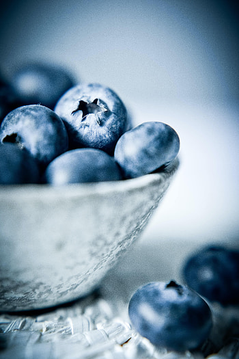 Fruits, Food, Bilberries, Berries, Bowl HD phone wallpaper