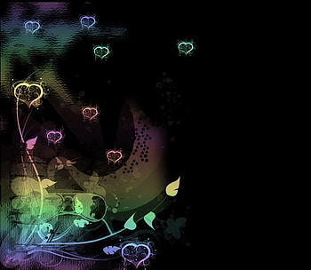 rainbowbackground.jpg, hearts, soft, rainbow HD wallpaper