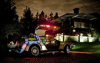 DeLorean DMC-12, Back to the Future, Time machine HD wallpaper