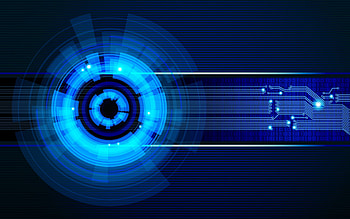 Background Circle Digital Art Pattern Neon Blue Light Abstract, Blue Core HD wallpaper