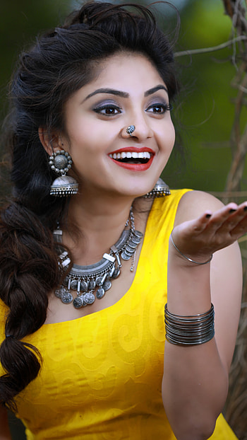 Karunya Ram, kannada actress, cute HD phone wallpaper