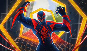 Spiderman 2099 Rising, spiderman, spiderman-2099, superheroes, artwork, digital-art, art HD wallpaper