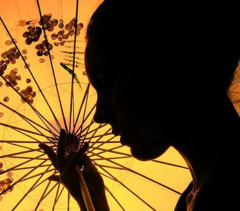 Silhouette, girl, beautiful, 3d HD wallpaper