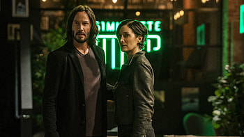 Carrie-Anne Moss Keanu Reeves Neo Trinity The Matrix Revolutions HD wallpaper