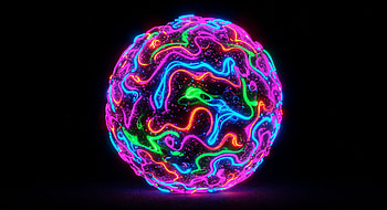 Vibrant Neon Swirls: Ultra, neon, Abstract, sphere, colorful, glow HD wallpaper