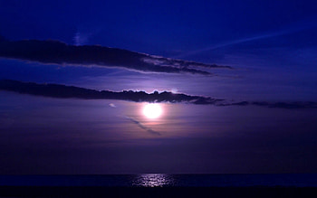 Nature, Sky, Night, Moon HD wallpaper