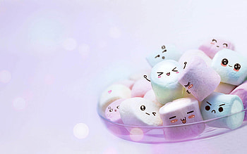 Cute marshmallow , Adorable , Whimsical backgrounds, Fun designs HD wallpaper