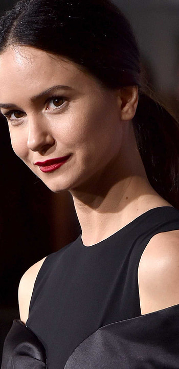 Katherine Waterston, Red lipstick, Samsung Galaxy HD phone wallpaper