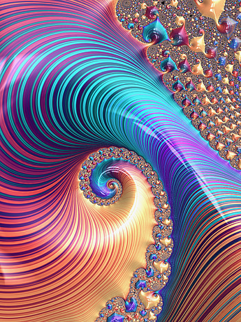 Abstract, Multicolored, Motley, Pattern, Fractal, Spiral, Twisting, Twist HD phone wallpaper