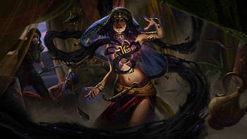 Merchants of Ofir, lorenzo mastroianni, night, ofir, art, merchants, fantasy, girl, dark HD wallpaper