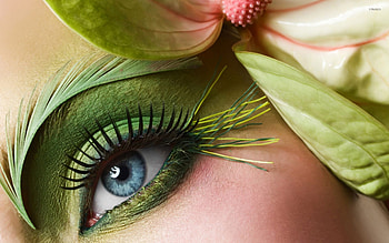 Green makeup, Eye , graphy HD wallpaper