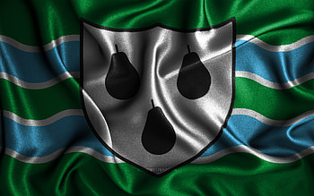 Worcestershire flag, , silk wavy flags, english counties, Flag of Worcestershire, fabric flags, 3D art, Worcestershire, Europe, Counties of England, Worcestershire 3D flag, England HD wallpaper