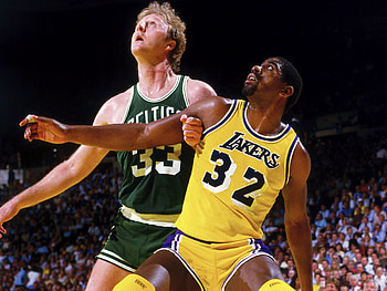 Larry Bird, Magic Johnson HD wallpaper