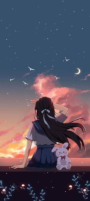 Colorful sky, atmosphere, warm, warm light, warm sky, warmlight, girl, yourname HD phone wallpaper