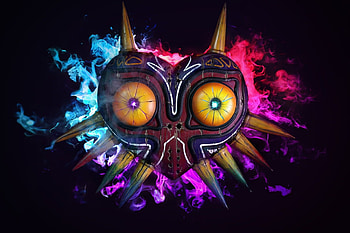 Legend of Zelda, Majora's Mask, Logo artwork, Video games HD wallpaper