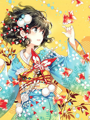 Kimono girl anime, Captivating , Anime character beauty, Artistic expressions HD phone wallpaper