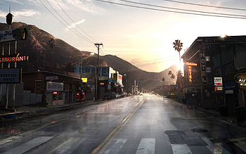 Landscape, Streets HD wallpaper