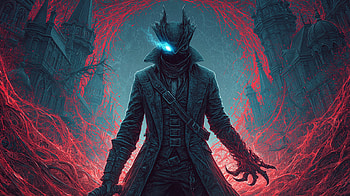 Bloodborne Nightstalker — Glowing-Eye Assassin ( Quad ), Video Game, Glowing Eyes HD wallpaper