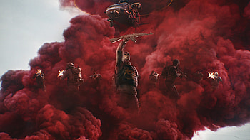 Ghost Recon: Wildlands, Video game red smoke soldier, Dual wide HD wallpaper