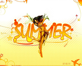 Summer, girl HD wallpaper