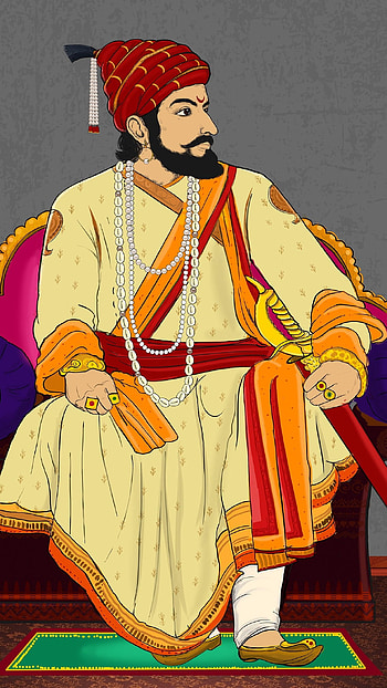 Shivaji Maharaj Asana, Chhatrapati Shivaji Maharaj, Painting HD phone wallpaper