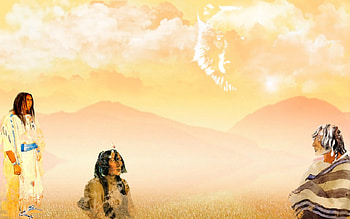 Native American, Artistic, Indian, Spirit, Wolf HD wallpaper
