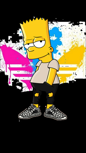 Bart Yeezy, art, cartoon, adidas HD phone wallpaper