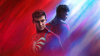 Spider-Man Duo: Miles & Peter in Marvel's Spider-Man 2 | Ultra, Miles Morales, Peter Parker, video game, Marvel's Spider-Man 2 HD wallpaper