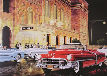 Going Home, night, lights, cars, drive, theatre HD wallpaper