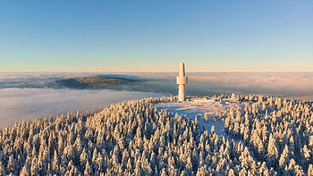 Winter, drone shot, nature, lighthouse HD wallpaper