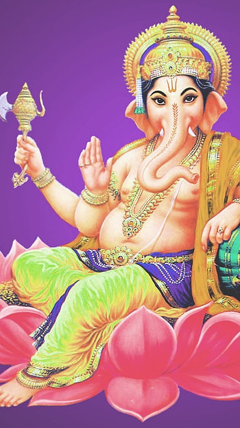 Shri Ganesh, Lotus HD phone wallpaper